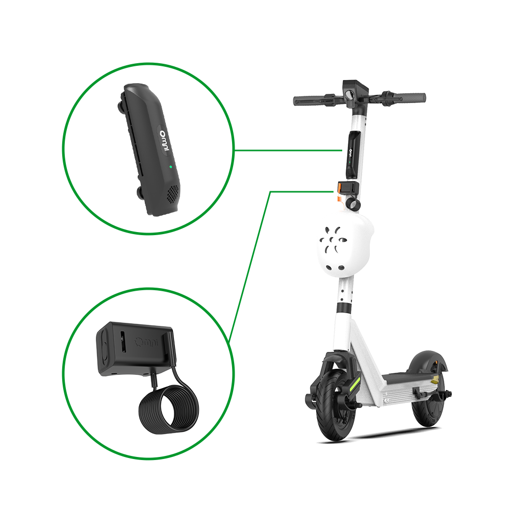 共享電動滑板車鋼纜頭盔二合一鎖